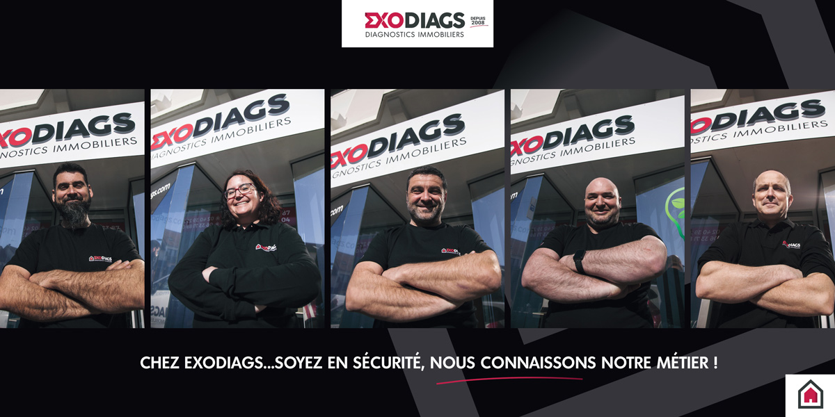 EXODIAGS Agence Diagnostics immobiliers Equipe de Professionnelle basée au siège situé à Saint Brevin les Pin.